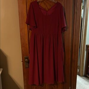 Elegant Burgundy Dress